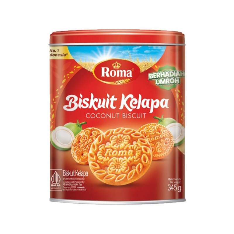 

Roma kelapa biskuit kaleng 345 gram