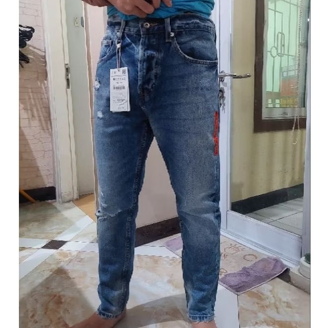 Zara man Denimwear Slimfit Ripped original - New