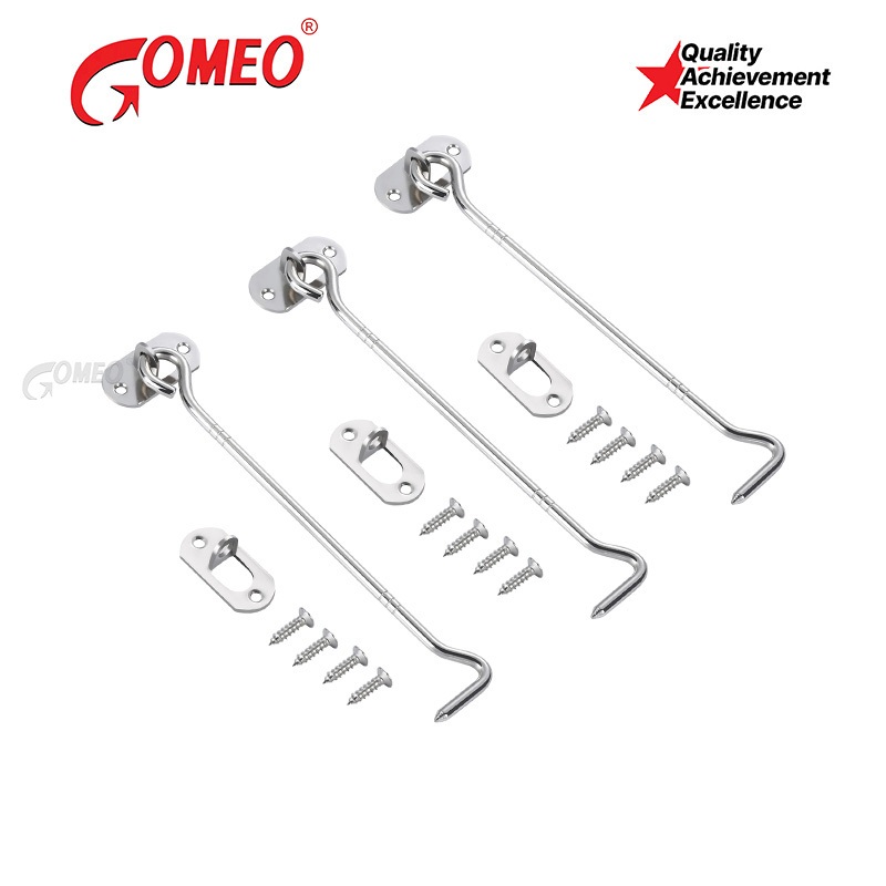 Hak Angin GOMEO | Kait Cantolan Penahan Jendela Stainless 8 Inch