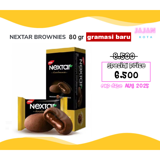 

Nextar Brownies Cookies Kotak 80 gram (8 x 10 gram)