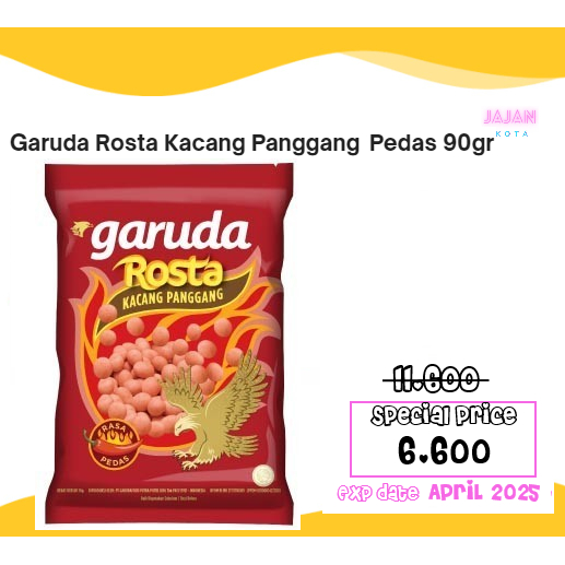 

Garuda Rosta Kacang Panggang Pedas 90 gram