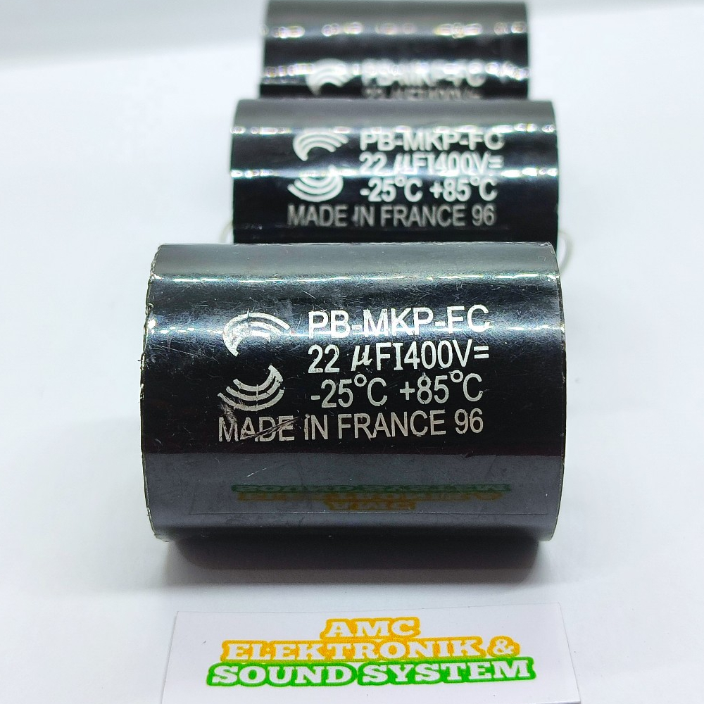 KAPASITOR PB-MKP-FC 22UF 400V MADE IN FRANCE PB MKP SOLUN SOLEN SOLUND