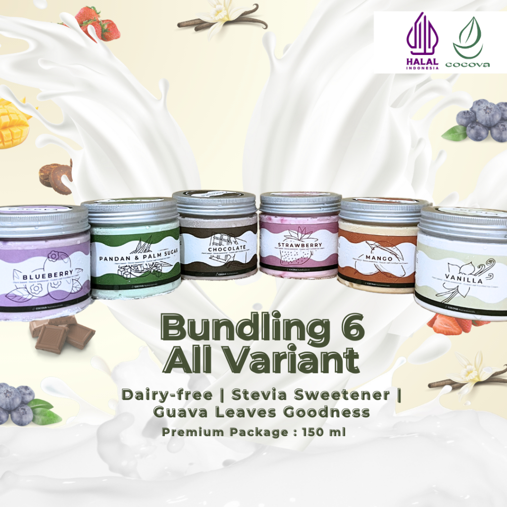 

[COCOVA] Bundle of 6 All Variant - 150 ml┃No Sugar, Non-dairy, Guava Leaf Extract