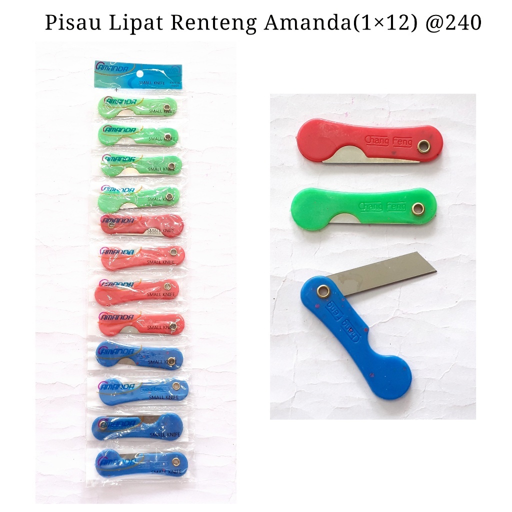 

Pisau Mini Lipat Silet Mini Cutter Lipat Amanda (1lsn isi 12pcs)