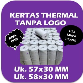

Paket 10 Roll KERTAS KASIR PREMIUM TANPA LOGO 57X30, Full kertas tanpa tulang