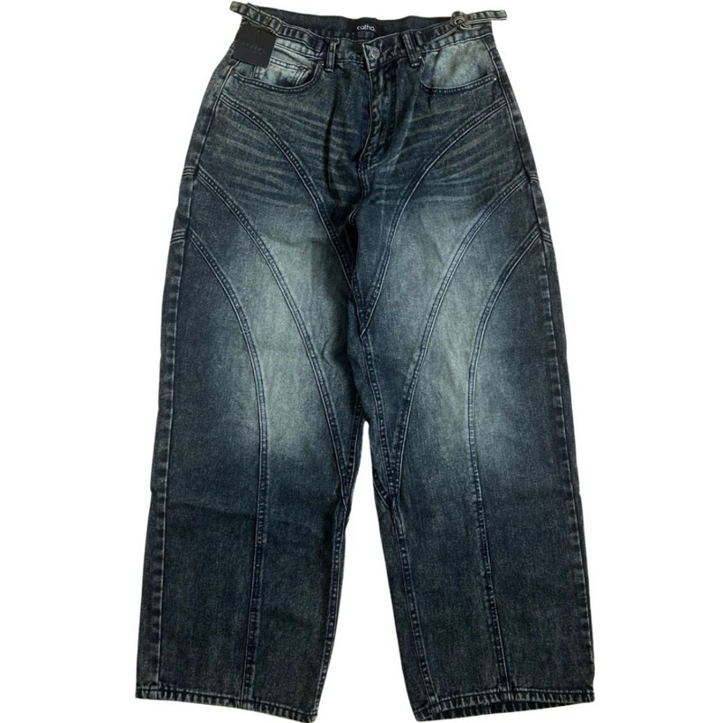 Catha Line Up Snow Washed Baggy Jeans