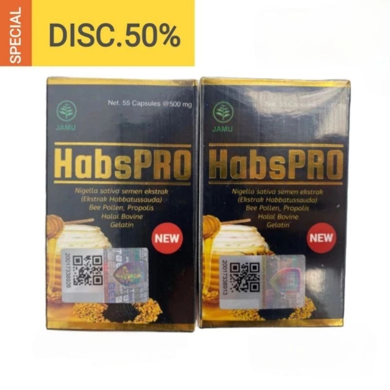 [DISC.50%] HABSPRO 55KAPSUL - HABSPRO ORIGINAL PT BEST - HABSPRO HERBAL - HABSPRO ORIGINAL 100% - HA