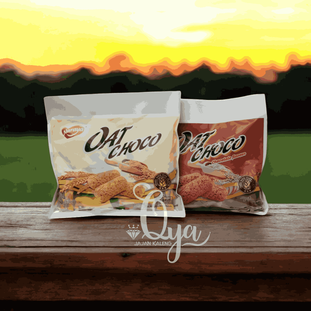 

OAT CHOCO NARAYA 400g Jajan Kaleng Wafer Biskuit Coklat Sereal