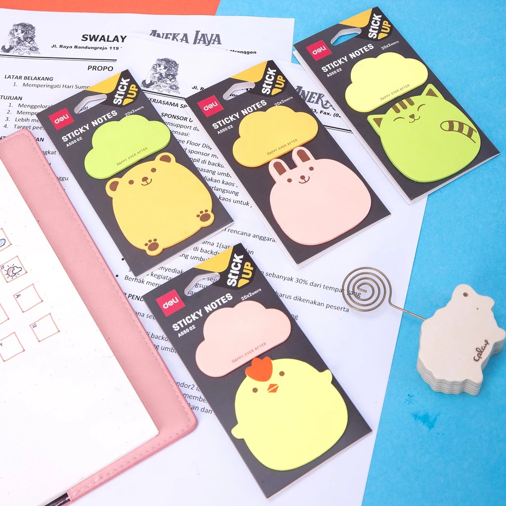 

Sticky Notes Memo Stick Deli Fancy Lucu 76 x 76mm A55002