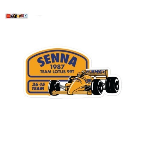 

sticker Senna Team Lotus FORMULA 1 racing team diecut stiker retro motorsport