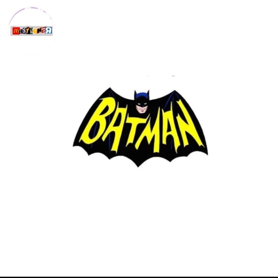 

sticker Batman logo retro stiker kartun dc comics