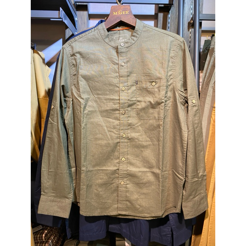Kemeja Koko Lengan Panjang Pria Mgee Original Andy C001 Olive