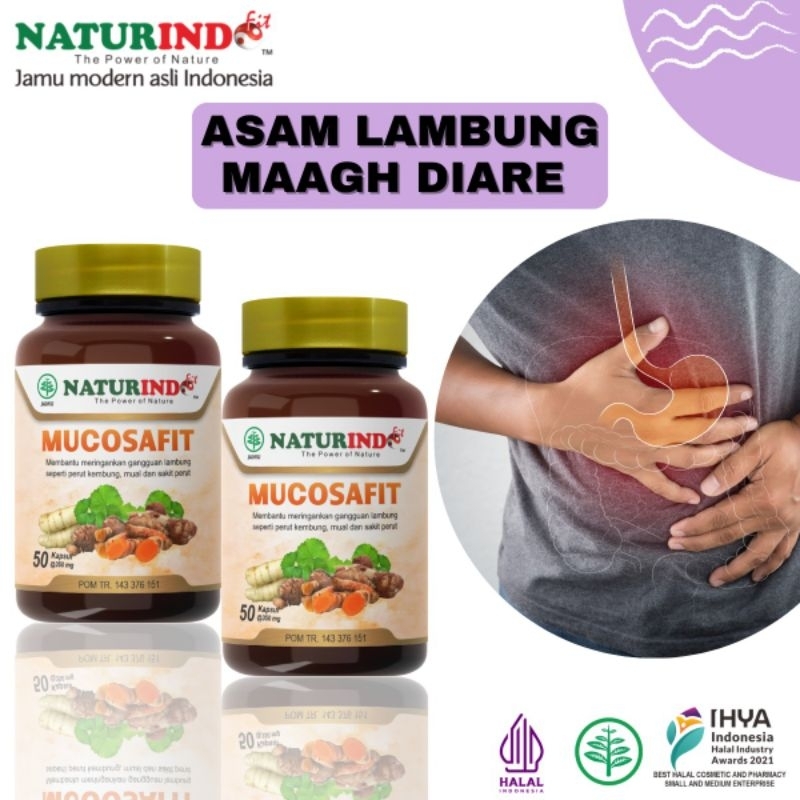 MUCOSAFIT Herbal Bau Mulut Penghilang Bau Mulut Naturindo 50 Kapsul
