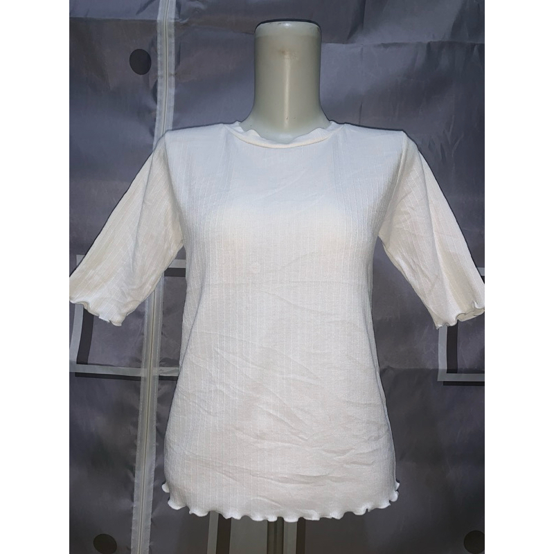 atasan rajut putih MYMYT