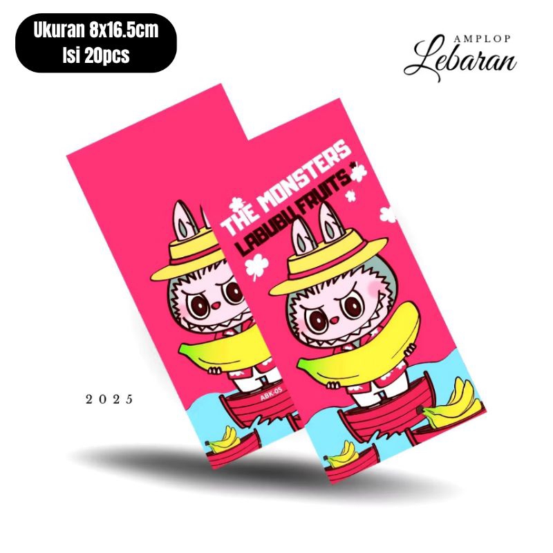 

Amplop Lebaran Premium Karakter Labubu Tanpa Dilipat Ukuran Besar 8x16.5cm Isi 20pcs Kertas Tebal 100gsm