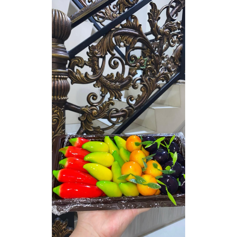 

Kue Lukcup thailand/ Buah mini fantasy PO 1-2 hari Mix buah & sayur