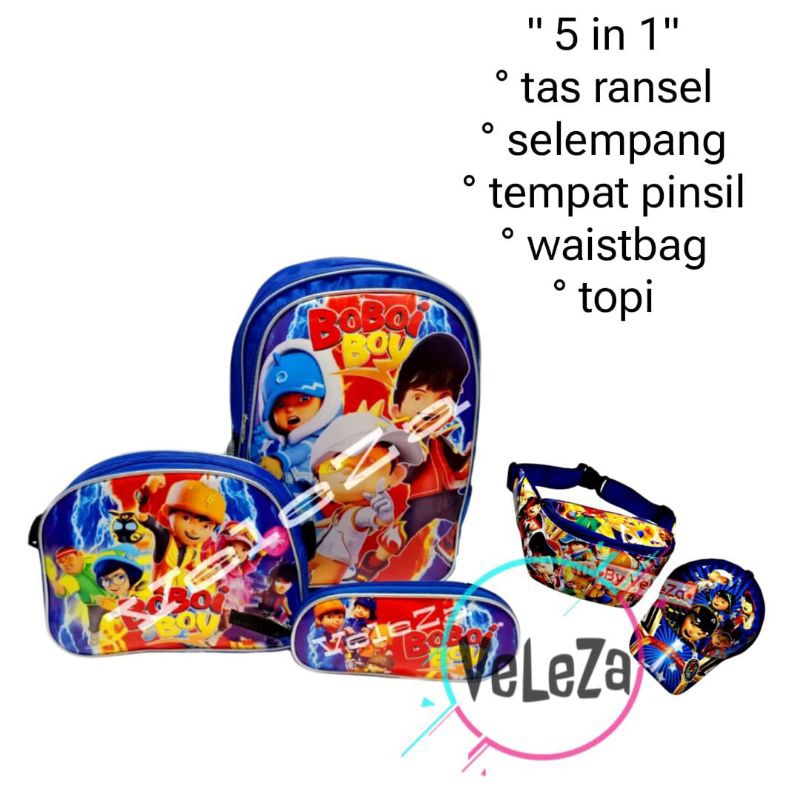 Tas BOBOIBOY tas ransel anak laki-laki sekolah TK SD BANYAK BONUSNYA tas anak boboiboy tas ransel