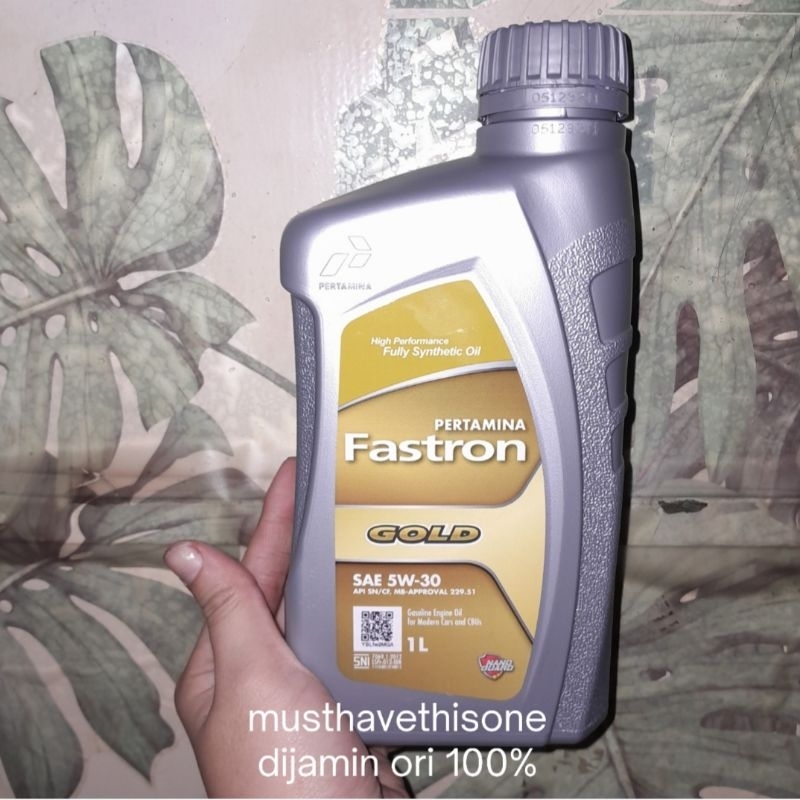 oli fastron gold 5w30 1l 5w 30 5 30 kemasan 1liter mobil motor