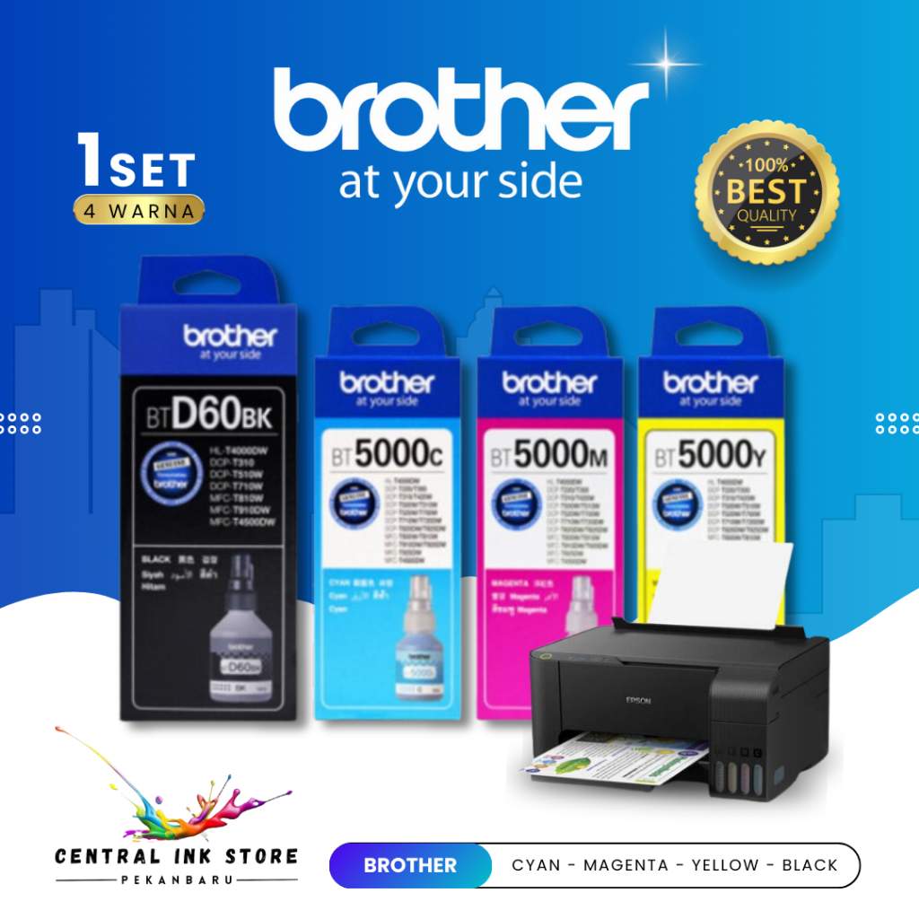 Tinta Refil Brother BT5000 For printer Tipe : DCP - T310 , DCP -T510W , DCP-T710W , DCP-T810W