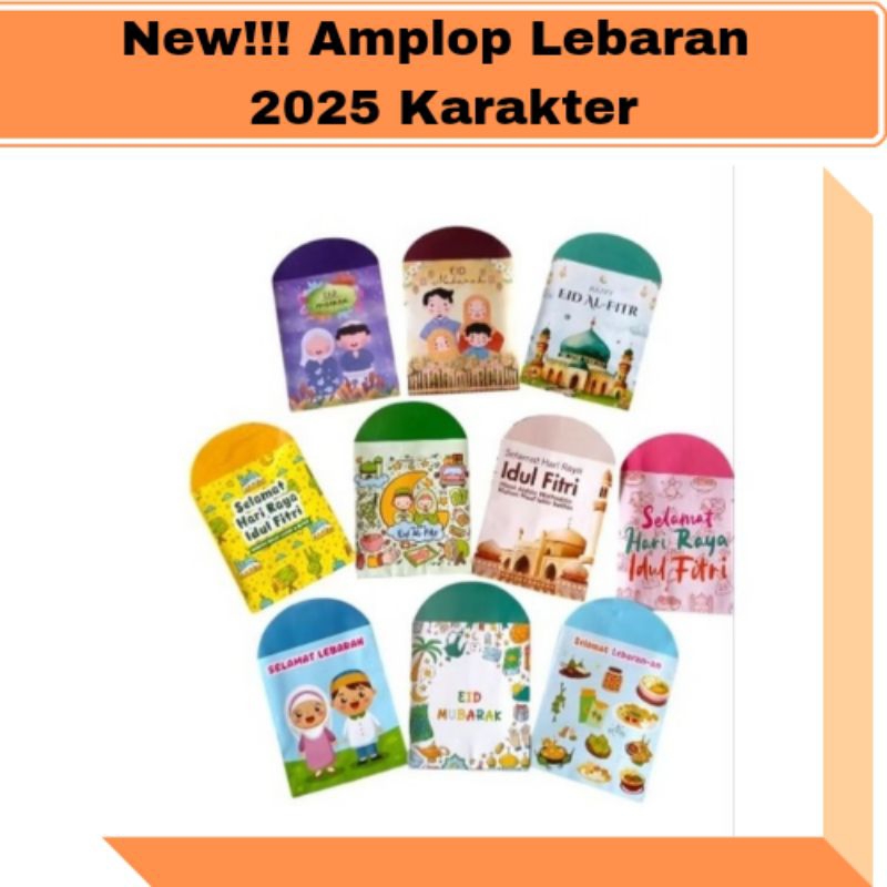 

NEW!! Amplop Lebaran 2025 karakter dan muslim isi 10 pcs