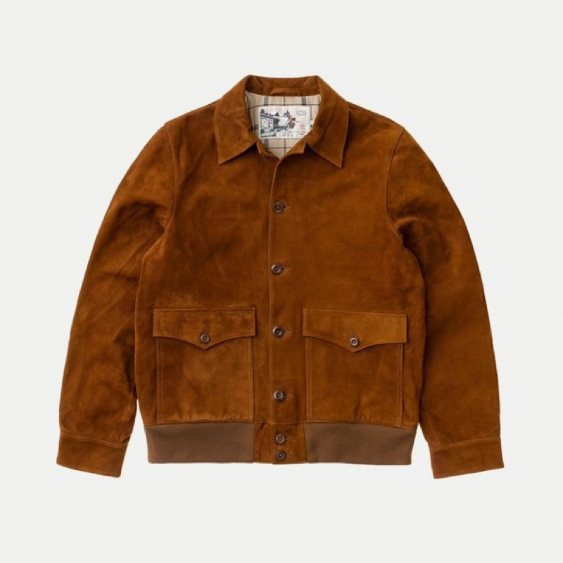 Nudie Steve Leather Jacket Cognad Original