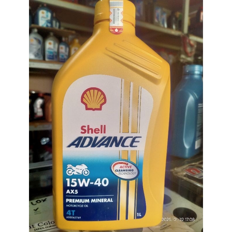 Shell Advance 4T AX5 15W-40 1 Liter / Oli Motor Sport / Oli Motor Bebek / Oli Shell Original