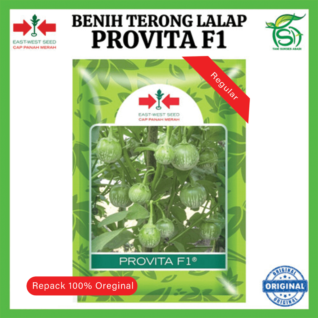 Benih Bibit - Terong Lalap ( Provita F1 ) Kualitas Unggulan Cap Panah Merah