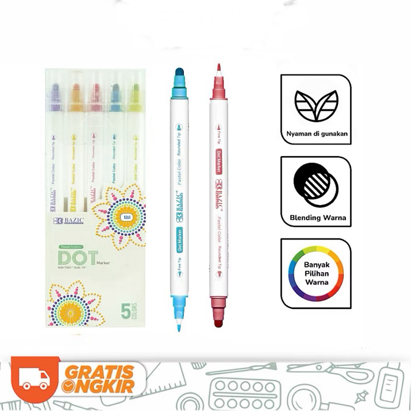 

SPIDOL DOT MARKER 1261 BAZIC/5 WARNA PASTEL