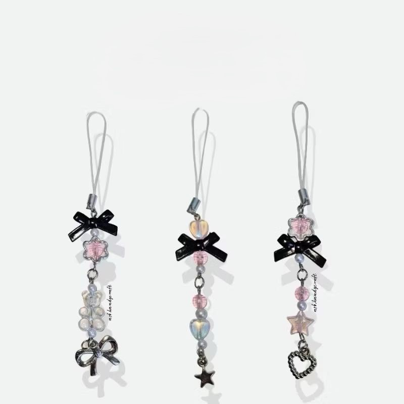 Strap Phone Black Pita | Gantungan  Kunci | Strap Phone | Korean Style strap