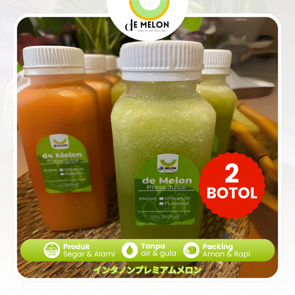 

Paket Bundle Pressed Juice Buah Melon Inthanon Fujisawa 2 Botol Manis Segar Tanpa Campuran deMelon