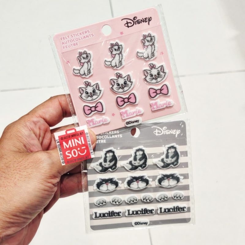 

MINISO Felts Sticker / Stiker Bludru DISNEY Cat Collection (MARIE / LUCIFER) 13pcs