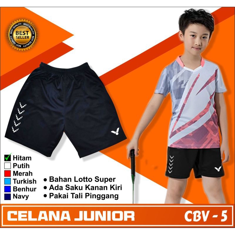 Celana bulutangkis anak celana pendek badminton anak celana olahraga bulutangkis junior