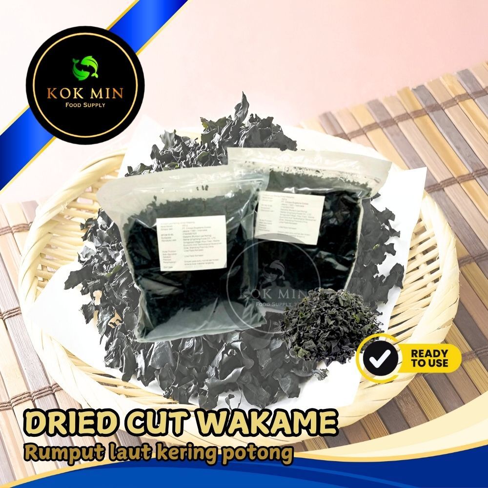 

Dried Cut Wakame / Rumput Laut Kering - 500 gram