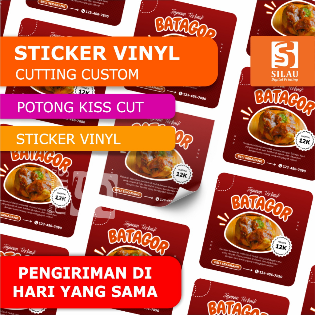 

SILAU ADV - Cetak Stiker Vinyl / Label Makanan Kemasan / Produk Botol Minuman / Custom Lembaran A3+