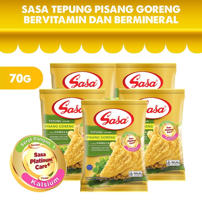 

Sasa Tepung Pisang Goreng Bervitamin & Bermineral 70gr Termurah