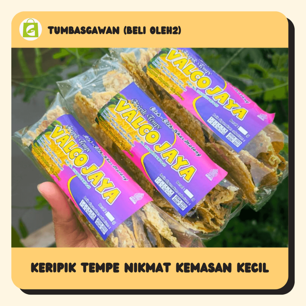 

Keripik Tempe Malang Nikmat Kemasan Kecil, 80 gram