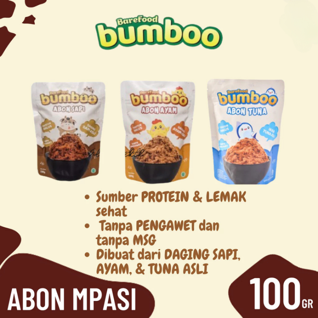 

Bumboo Abon Asli 100gr - Tekstur Lembut MPASI Si Kecil - Sumber Protein - Tanpa MSG - Tanpa Pengawet - Makanan Anak - Abon Anak