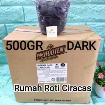 

VAN HOUTEN COKELAT PROFESSIONAL DARK COMPOUND CHOCOLATE COCOA COINS REPACK 500GR KOIN GR