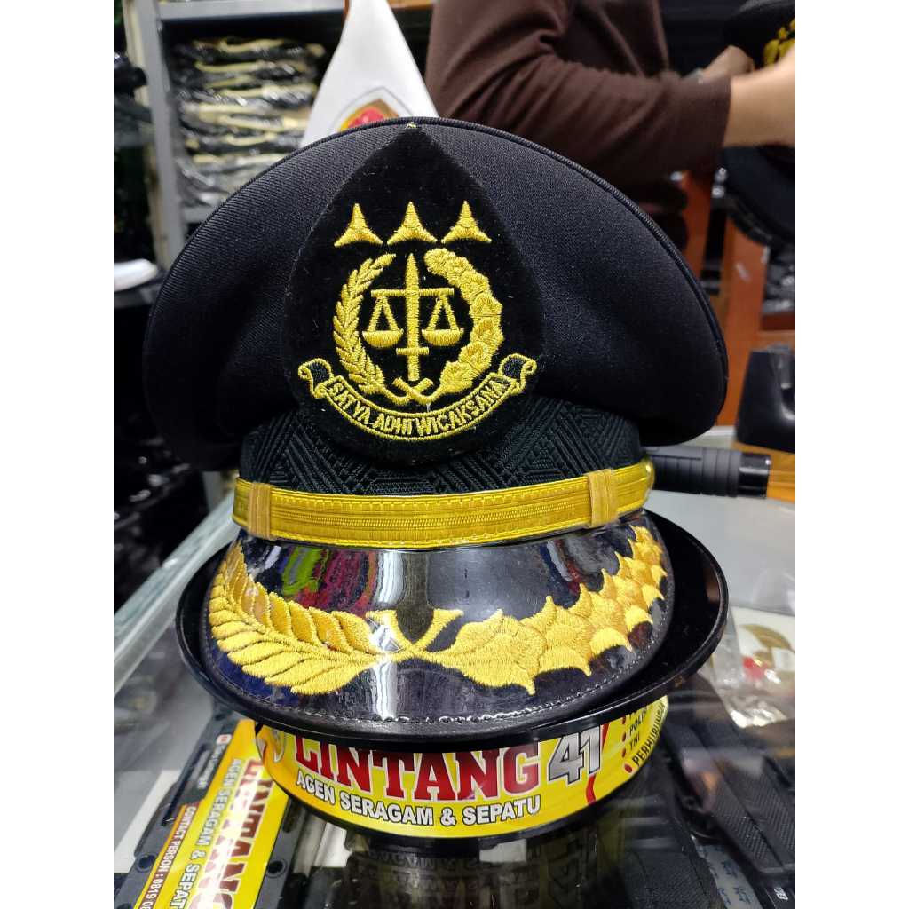 TOPI PED JAKSA KEJAKSAAN RI PAMEN PRIA GOL 3D 4A 4B