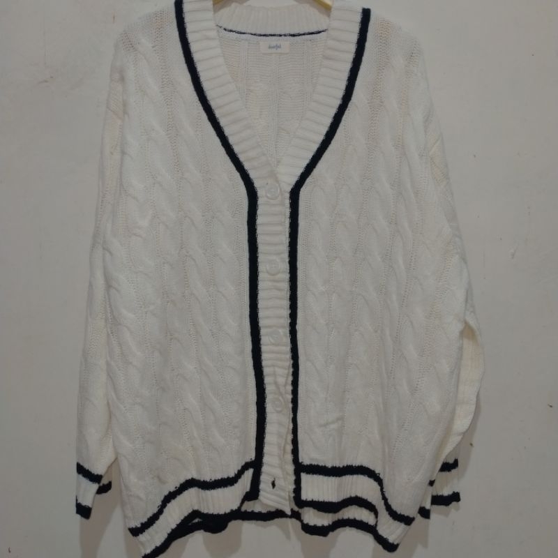 Cardigan rajut import Cardigan jumbo Cardigan putih Cardigan Suho Cardigan cha eunwoo