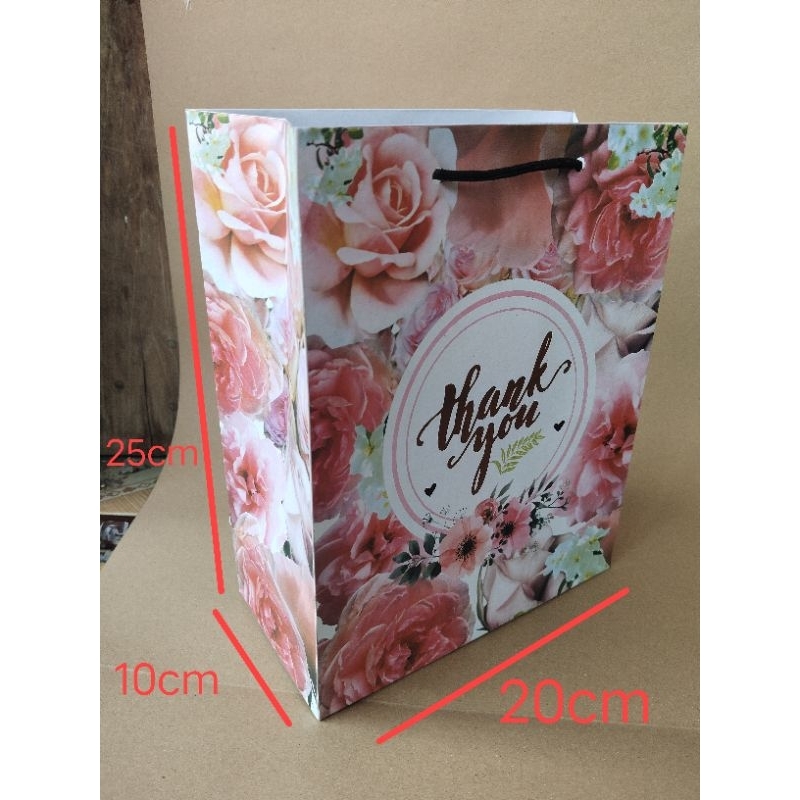 

paper bag 4 warna motif bunga 20×25×10