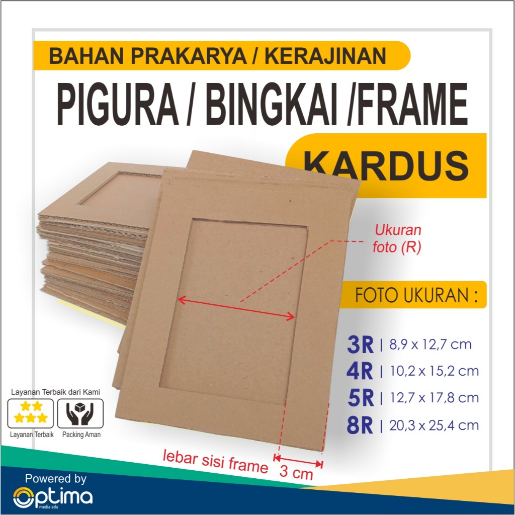 

Bahan Prakarya / Kerajinan Kardus Pigura / Frame / Bingkai untuk Foto