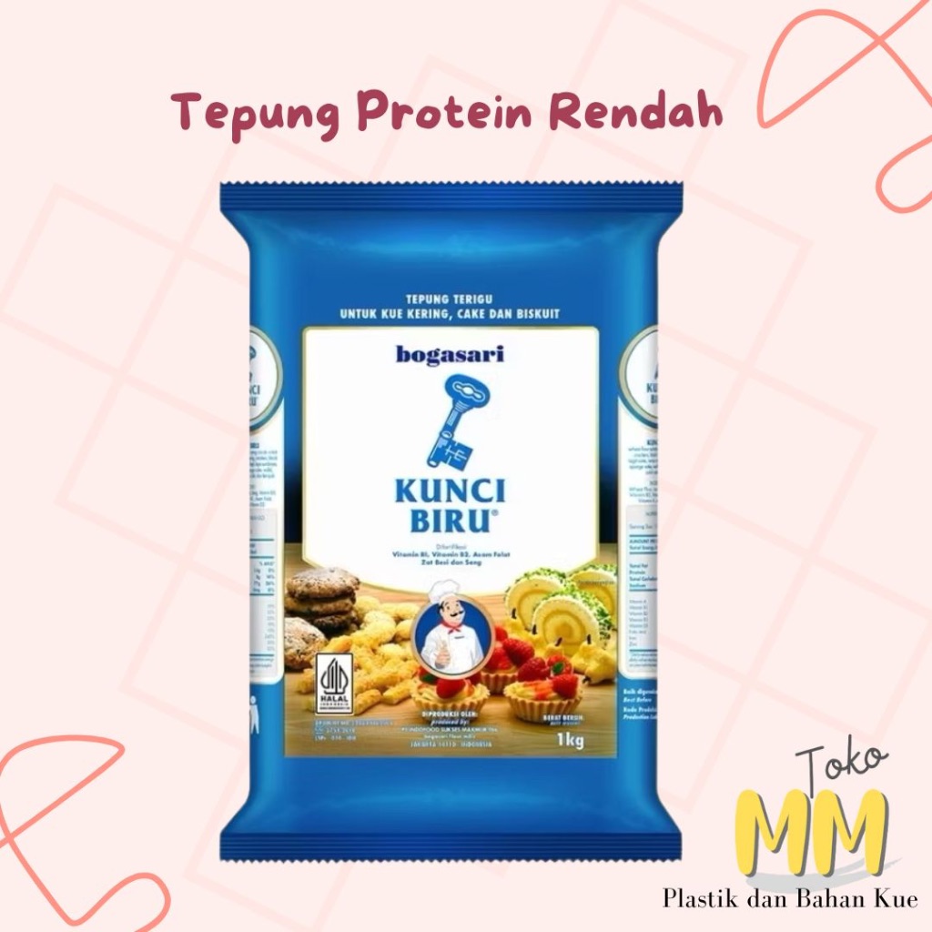 

Tepung Terigu Kunci Biru Premium - Protein Rendah 1 kg