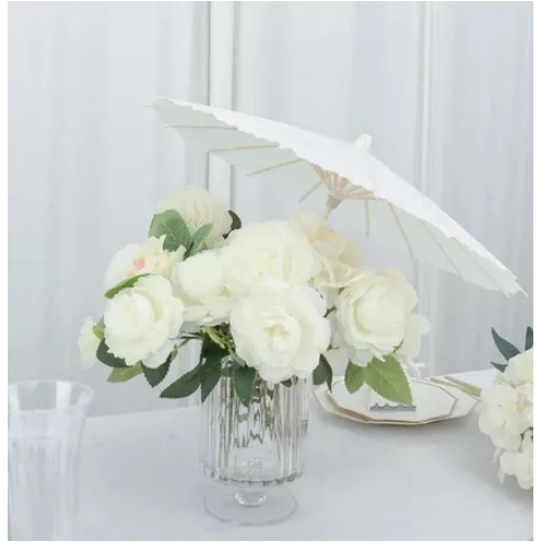 

RB Payung Lukis Polos Kertas Besar Diameter 60cm Decorative Umbrella White Diy Painting