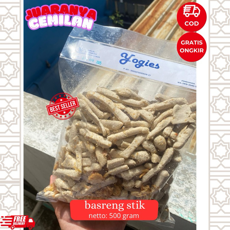 

basreng stik gurih dan renyah bawang goreng mantul Yogies kota sumedang