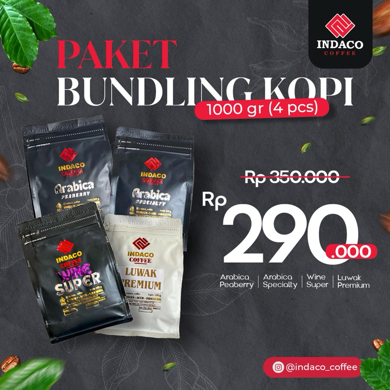 

KOPI BUNDLING 4 JENIS KOPI PREMIUM 1000 gr (4 pcs)