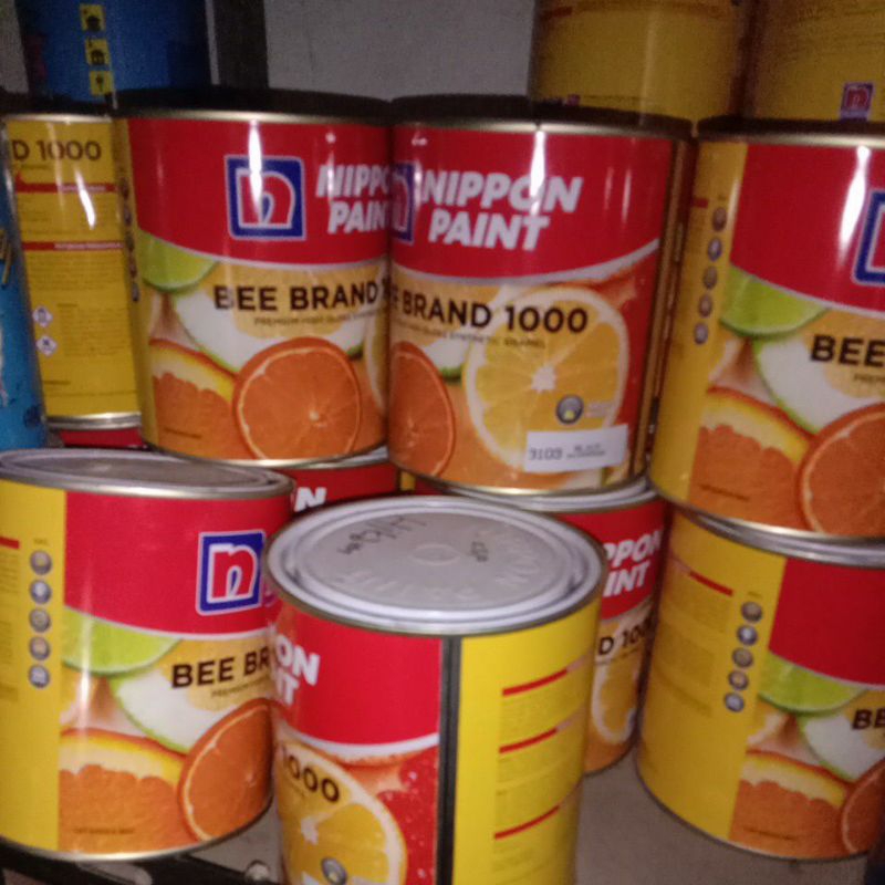 

CAT MINYAK KAYU DAN BESI BEE BRAND 1000 NIPPON PAINT warna hitam gloss