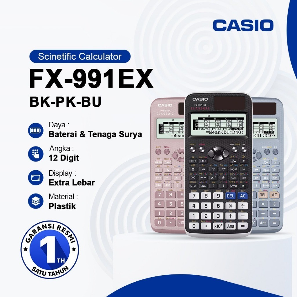 

Casio Calculator Scientific FX-991EX Casio Kalkulator Ilmiah - Garansi Resmi