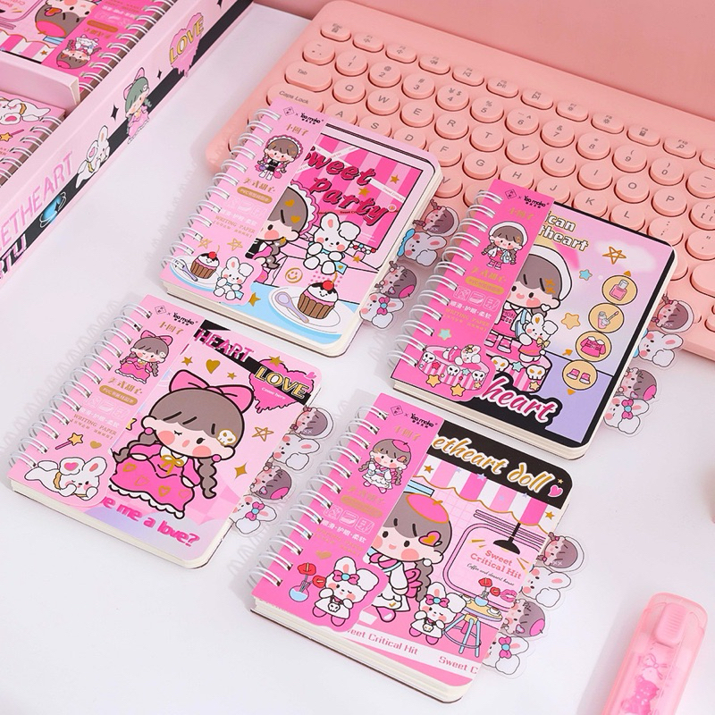 

Cute Girl Buku Tulis Notebook Mini Book Buku Catatan Motif Lucu #t0