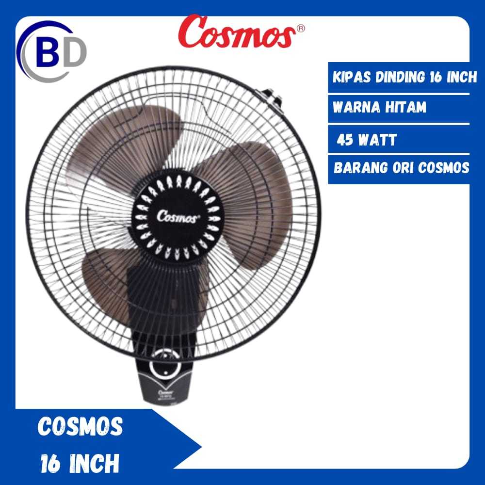 Cosmos Kipas Angin Dinding 16 WF Hitam